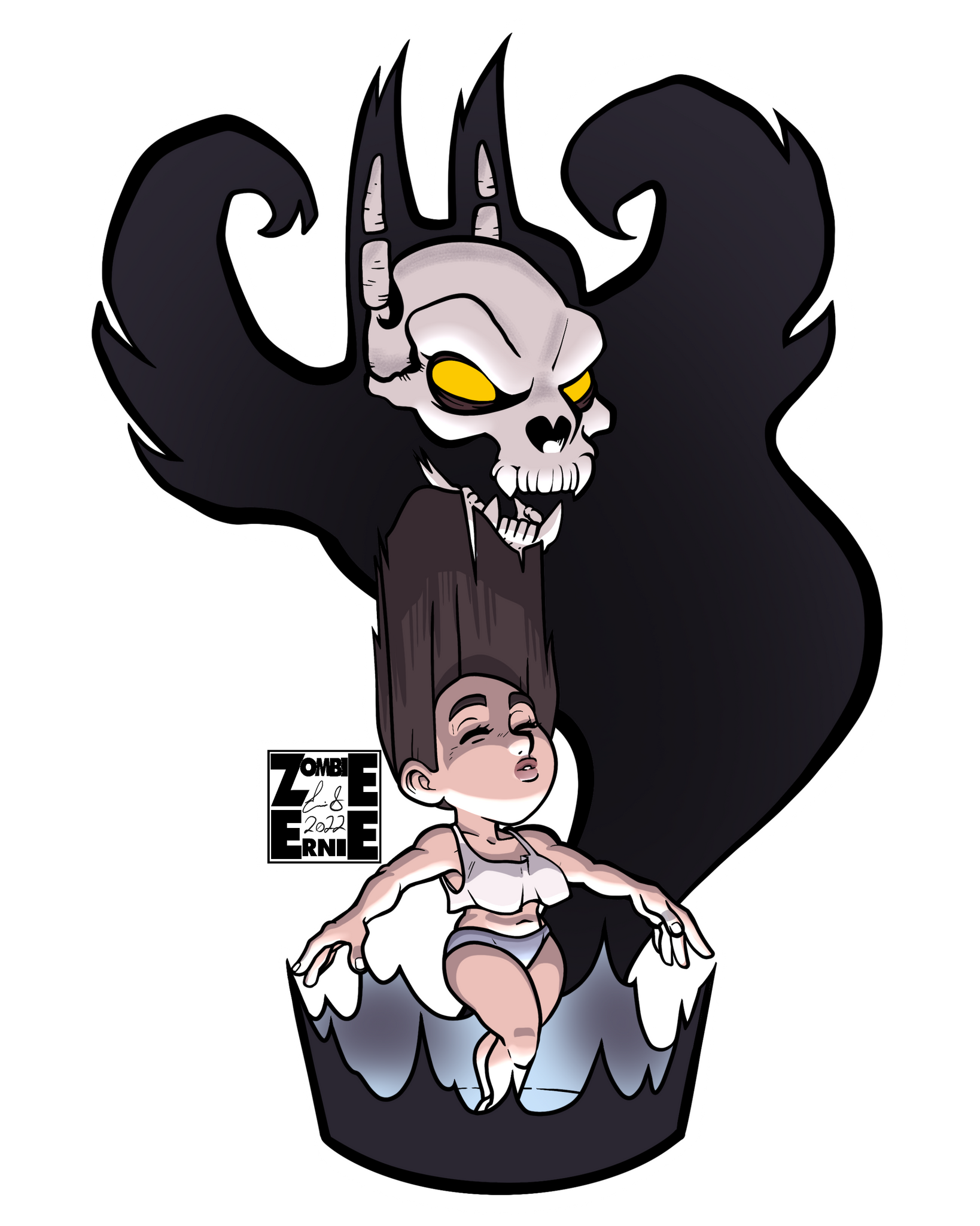 Lilly and Wep Chibi Sticker